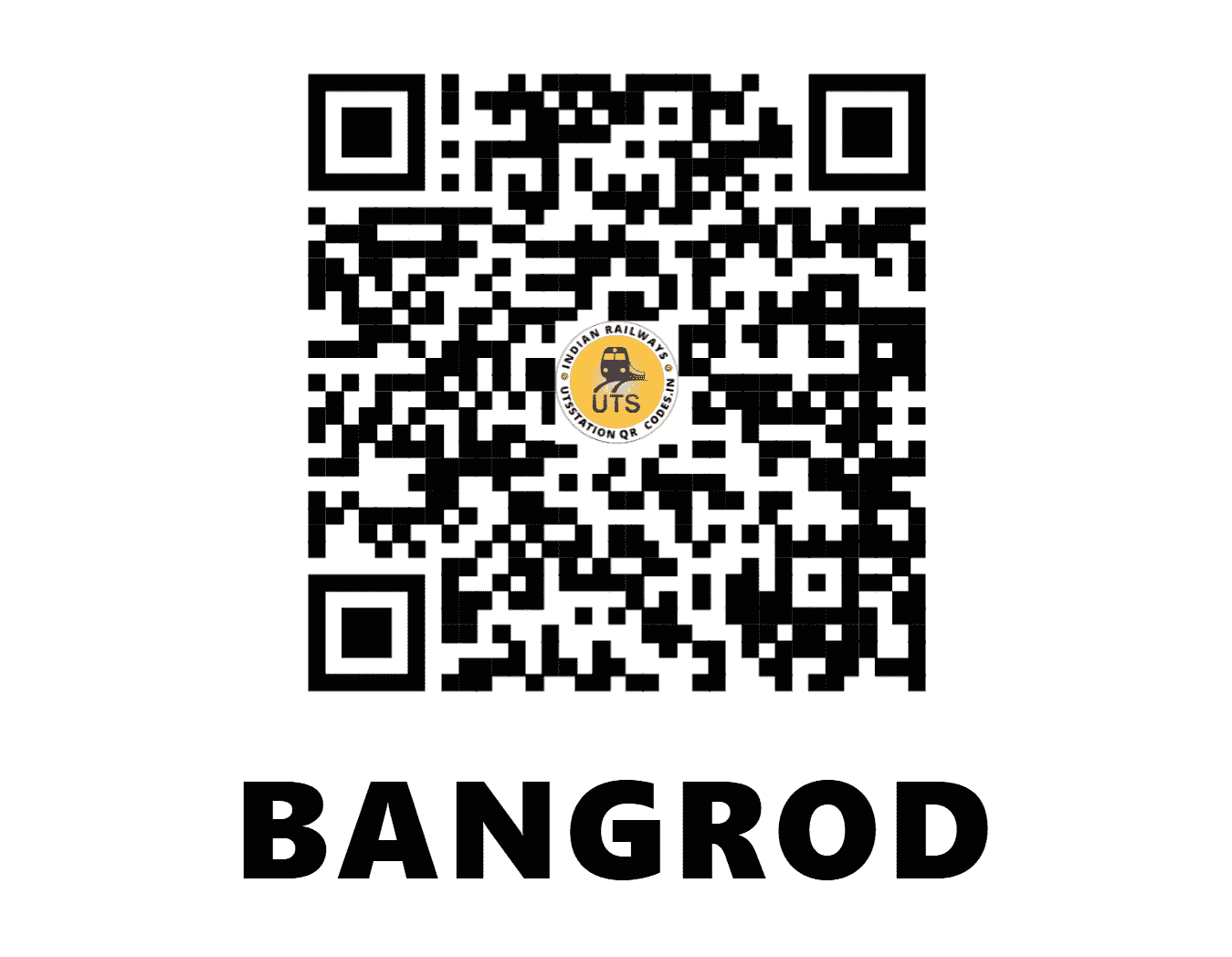 UTS QR Code for BANGROD - BOD (WR - MADHYA PRADESH)